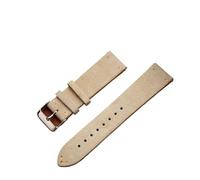 NKCVEZBW Kompatibel mit Armbändern 20 mm, 22 mm, 4 mm, 16 mm, 18 mm, Schnellverschluss, weiches Armband, braune Uhrenarmbänder, Kalbslederarmband, Damen- und Herrenzubehör(Beige,16mm)
