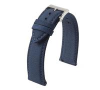 NKCVEZBW Kompatibel mit beidseitigem Nylon-Armband 18 mm 19 20 22 24, Schnellverschluss, Sportarmband, Gürtel, kompatibel Männern(BLUE 1,20mm)