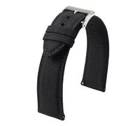 NKCVEZBW Kompatibel mit beidseitigem Nylon-Armband 18 mm 19 20 22 24, Schnellverschluss, Sportarmband, Gürtel, kompatibel Männern(BLACK 1,24mm)