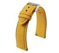 NKCVEZBW Kompatibel mit beidseitigem Nylon-Armband 18 mm 19 20 22 24, Schnellverschluss, Sportarmband, Gürtel, kompatibel Männern(MUSTARD YELLOW 1,20mm)