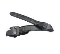 NKCVEZBW Kompatibel mit Cartier Santos Herren- und Damenarmbändern, Sandoz Santos100, wasserdichtem, schweißfestem Lederarmband Schmetterlingsverschluss, 23 mm(Black-Black-Z8,23mm)