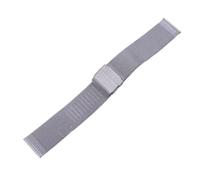 NKCVEZBW Kompatibel mit Edelstahl-Uhrenarmbändern in den Breiten 12 mm, 13, 14, 15, 16, 17, 18, 20 und 22 (Unisex)(Silver,20mm)