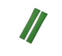 NKCVEZBW Kompatibel mit Patek Philippe Geneve Aquanaut Stud Uhrenarmband, Gummi, wasserdicht, tropisches Armband, Ersatz-Zubehör, Armband, 21 mm(L Green-no Clasp)