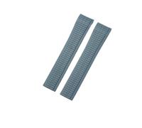 NKCVEZBW Kompatibel mit Patek Philippe Geneve Aquanaut Stud Uhrenarmband, Gummi, wasserdicht, tropisches Armband, Ersatz-Zubehör, Armband, 21 mm(Grey-no Clasp)