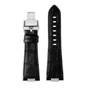 NKCVEZBW Kompatibel mit Tissot PRX Super Player 1853, Modell T137.407, .410: 12 mm breites Herren-Edelstahlarmband Faltschließe(Black silver Folding)