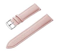 NKCVEZBW Leder-Uhrenarmband 12 mm 14 mm 16 mm 18 mm 20 mm 22 mm Uhrenarmband kompatibel mit Herren- und Damen-Armband(Pink-S,16mm)