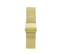 NKCVEZBW Milanaise-Armband 18 mm, 20, 22, Edelstahl, Doppelfaltschließe, kompatibel mit Samsung und Huawei(Gold,20mm)
