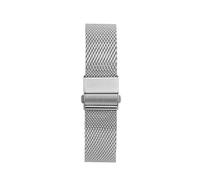 NKCVEZBW Milanaise-Armband 18 mm, 20, 22, Edelstahl, Doppelfaltschließe, kompatibel mit Samsung und Huawei(Silver,20mm)