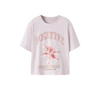 T-Shirt NAME IT "NKFHADIA SS NREG TOP BOX", Mädchen, Gr. 134/140, cradle pink, Jersey, Obermaterial: 100% Baumwolle, bedruckt, regular fit normal, Rundhals, Shirts T-Shirt, Baumwolle, regular fit (905