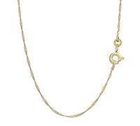 NKlaus 40cm Singapurkette 333 Gelbgold 8 Karat elegante Halskette filigrante Breite 1,0mm Collier 0,7g federleicht 9006