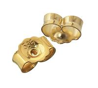 NKlaus 5 Paar 585 Gelbgold 14 Karat Gold 5,2mm Gegenstecker für Ohrstecker Ohrringe Ohrstopper Pousetten Ohrmutter Butterfly Schmetterling Verschluss Loch: 0,8mm 4822