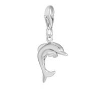 NKlaus Bettelarmband Delfin Charm-Anhänger aus 925 Silber, 23mm, 1 Stück