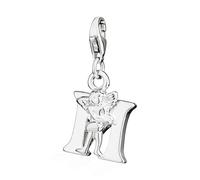 NKlaus Bracelet Bead Charm - Anhänger Buchstabe M 925 Silber Alphabet für Armband 15200