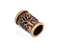 NKlaus Bronze Bartperle 7mm Lebensbaum Bartschmuck Baum des Lebens Wikinger Haarperle 11123