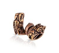 NKlaus Bronze Bartperle Raubkatze Germanisch Keltisch Wikinger Perle Mittelalter 3140