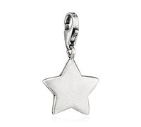 NKlaus Charm-Anhänger Stern 925 Silber antik 14x14mm Silberanhänger Amulett Talisman 15147