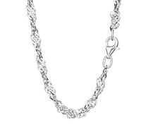 NKlaus Collier Doppel Panzerkette gedreht 925 Sterling Silber (38cm - 80cm) Breite 3,5mm
