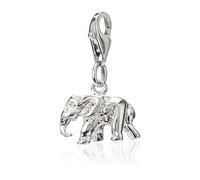 NKlaus Damen Charm-Anhänger Elefant 925 Silber 13x8mm Schmuck für Bettelarmband Amulett 36276