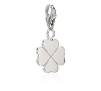 NKlaus Damen Charm-Anhänger Kleeblatt 925 Silber 12x12mm Amulett für Bettelarmband 13227
