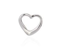NKlaus Durchlauf Kettenanhänger mini Herz 925 Silber 11x12mm Kinder Herzanhänger glanz 9817