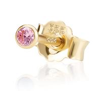 NKlaus Einzel 2,5mm 333 Gelb Gold 8 Karat Ohrstecker Kristall Zirkonia Pink Butterfly Verschluss Damen Mädchen 3344