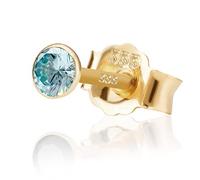 NKlaus Einzel 3,5mm 333 Gelb Gold 8 K Ohrstecker Drittohrstecker, Ersatzohrstecker Einzelohrstecker Zirkon Amethyst Butterfly Verschluss Damen Mädchen