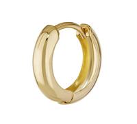 NKlaus Einzel Klappcreole - Ohrring Gold 12,2 x 3,2mm - Gelbgold 585 Creolen - Schmuck Damen Herren und Kinder - 14 Karat - Hochglanzpoliert Rund 4737