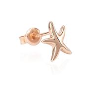 NKlaus Einzel Ohrstecker Seestern 925 Silber Rosegold Vergoldet 10,5mm glanz Ohrringe 9928