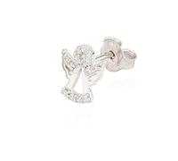 NKlaus Einzelohrstecker Engel 925 Silber anlaufgeschützt Zirkonia weiß 8,5x7mm Ohrring 11056