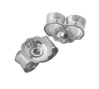 NKlaus Gegenstecker aus 925 Silber, rhodiniert, 5 Paar, 5mm, Loch 0,8mm | Pousetten, Ohrstopper und Ohrmuttern mit Butterfly-Verschluss für Ohrstecker und Ohrringe
