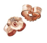 NKlaus Gegenstecker aus 925 Silber, rosegoldvergoldet, 5 Paar, 7mm | Pousetten, Ohrstopper und Ohrmuttern mit Butterfly-Verschluss für Ohrstecker und Ohrringe, Loch 0,9mm