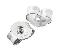 NKlaus Gegenstecker aus 925 Sterling Silber, 5 Paar, Loch 0,8mm | Ohrmuttern für Ohrstecker