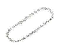NKlaus Kaffeebohnenkette für Damen 925 Silber, Silber, 4,0mm, 1 Stück