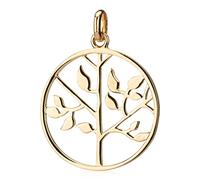 NKlaus Kettenanhänger Baum des Lebens Ø20mm Vergoldet 18 Karat Talisman Lebensbaum 3829