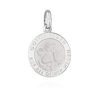 NKlaus Kettenanhänger kleiner Schutzengel 925 Silber 12mm mit Gravur Gottes Segen 13425