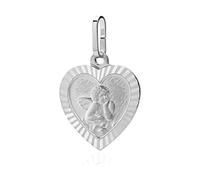 NKlaus Kettenanhänger kleiner Schutzengel 925 Silber 14x13mm Gravur Gott schütze Dich 13405