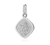 NKlaus Kettenanhänger kleiner Schutzengel 925 Silber 15x12mm Gravur Gott schütze Dich 13406