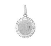 NKlaus Kettenanhänger kleiner Schutzengel Gottes Segen 925 Silber 12mm Teilmatt Amulett 13409
