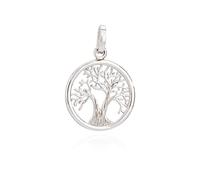 NKlaus Kettenanhänger Lebensbaum klein 925 Silber 15mm Baum des Lebens seitlich glanz 9845