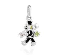 NKlaus Kettenanhänger Schornsteinfeger 925 Silber glanz lackiert 13x8mm Kinder Amulett 13522