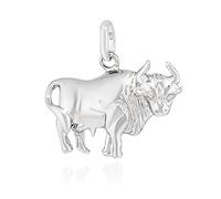 NKlaus Kettenanhänger Stier Sternzeichen 925 Silber 13x19mm Horoskop Zodiak Amulett 13633