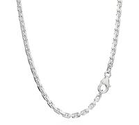 NKlaus massive Ankerkette 925er Silber, diamantiert, Herren/Damen, 2,5mm | Sterling-Silberkette für Herren und Damen, Ankerkette und Collier