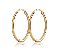 NKlaus Paar 20mm klassische Creolen 585 Gelbgold 14 Karat Ohrschmuck Gold Ohrringe rund 3742