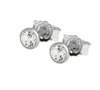 NKlaus Paar 333 Weißgold-Ohrstecker, weißer Zirkonia, Damen/Herren/Kinder
