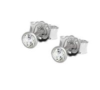 NKlaus Paar 333 Weißgold-Ohrstecker, weißer Zirkonia, Damen/Herren/Kinder