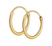 NKlaus PAAR 585 echt GOLD HERREN Creolen Ohrring Ohrschmuck Ohrhänger 13 mm 1751
