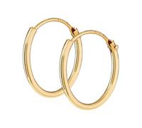 NKlaus PAAR 585 echt GOLD HERREN Creolen Ohrring Ohrschmuck Ohrhänger 15 mm 1747