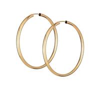 NKlaus Paar 585 Gold gelbgold Creolen Ohrringen Ohrschmuck 2,5mm rund Goldohrringe 50mm 9034