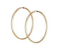 NKlaus Paar 585 Gold gelbgold Creolen Ohrringen Ohrschmuck 2,5mm rund Goldohrringe 60mm 9035
