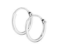 NKlaus Paar 585 Gold weißgold Creolen Ohrringe Ohrschmuck rund Goldohrringe 13mm 2572